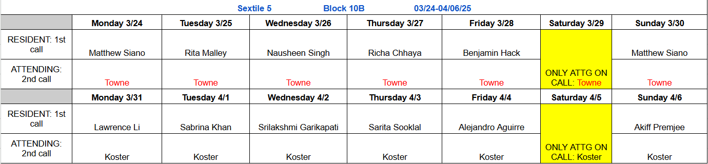 Block 10B - Mar 24 - Apr 6, 2025 (updated 2.14.2025)