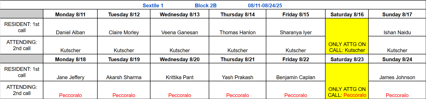 Block 2B - Aug 11-24, 2025 (updated 8.18.25)