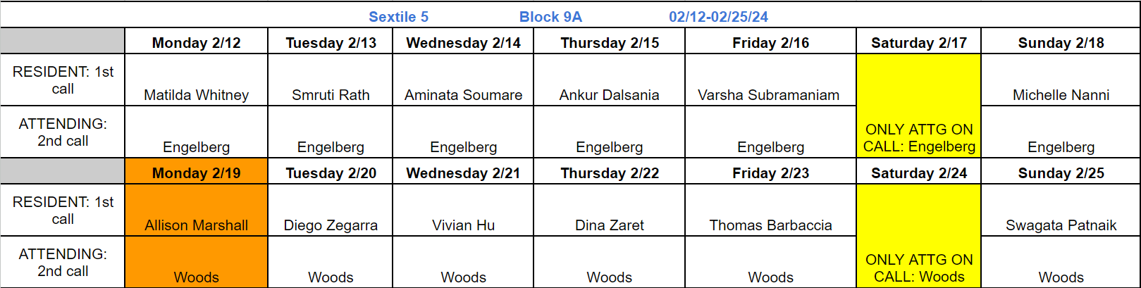 Block 9A - Feb 12-25, 2024 (updated 2.12.2024)