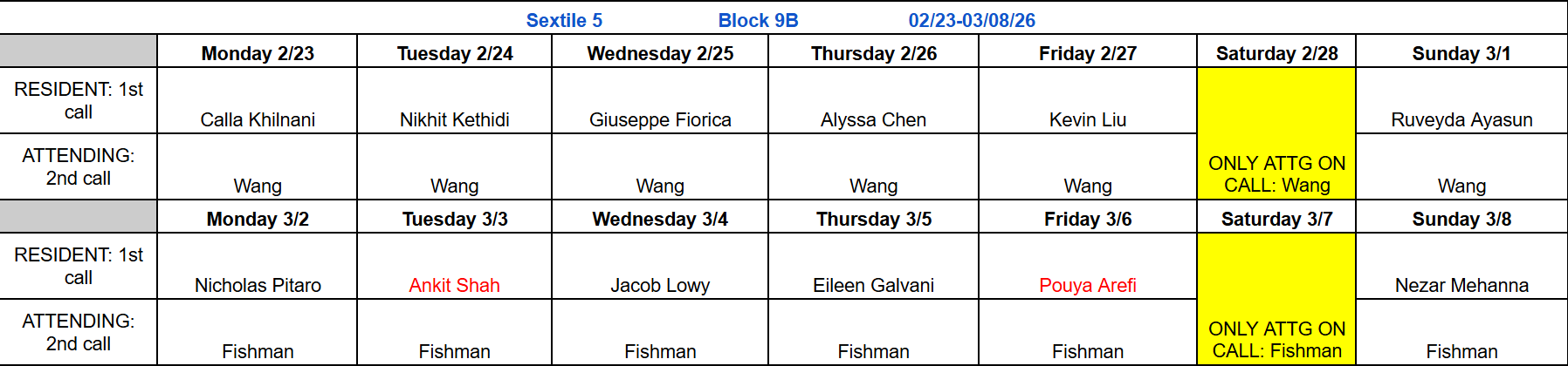 Block 9B - Feb 23 - Mar 8, 2026 (updated 3.3.26)
