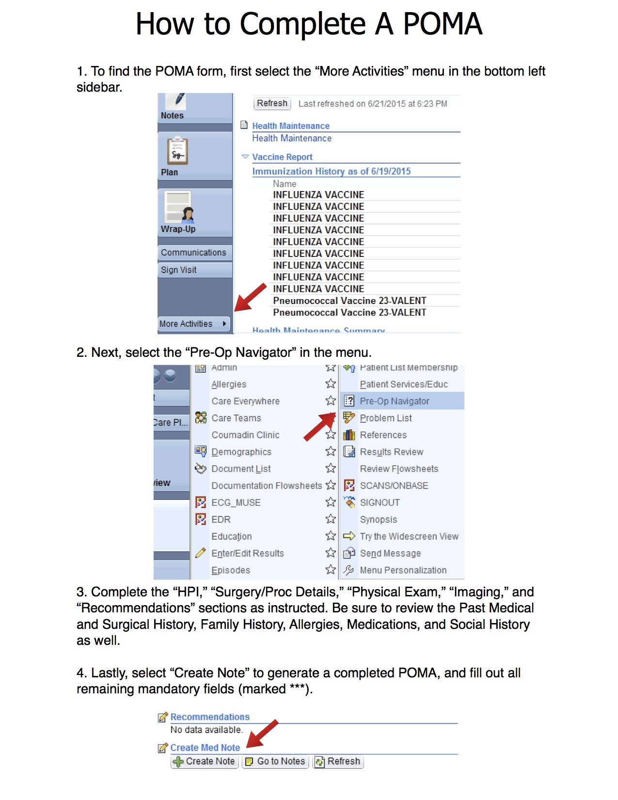 POMA Instructions